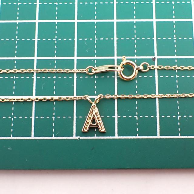 スタージュエリー イニシャルA ダイヤ ネックレス 中古】Star Jewelry/スタージュエリー/K18YG/ダイヤモンド/イニシャルA