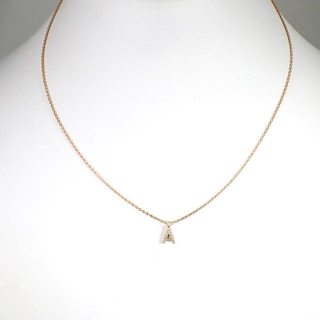 スタージュエリー イニシャルA ダイヤ ネックレス 中古】Star Jewelry/スタージュエリー/K18YG/ダイヤモンド/イニシャルA