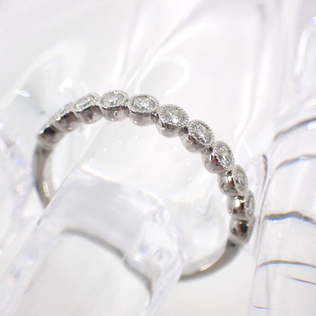 【中古】K.uno/Pt950/ダイヤモンド/ハーフエタニティ/リング/12号/j53-4_3