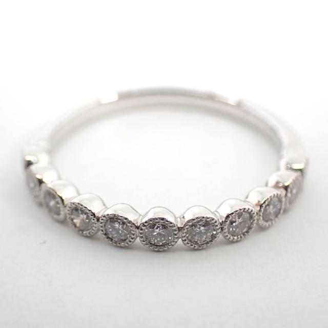 【中古】K.uno/Pt950/ダイヤモンド/ハーフエタニティ/リング/12号/j53-4_4
