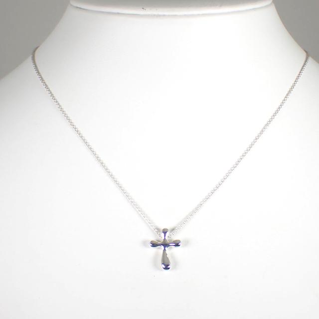 【中古】TIFFANY/ティファニー/Ag925/ティアドロップクロス/ペンダント/j179-5_1