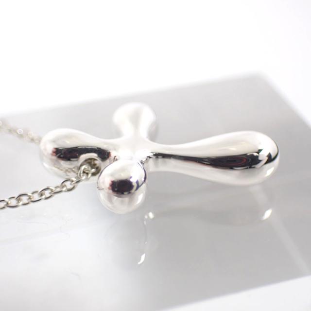 【中古】TIFFANY/ティファニー/Ag925/ティアドロップクロス/ペンダント/j179-5_6