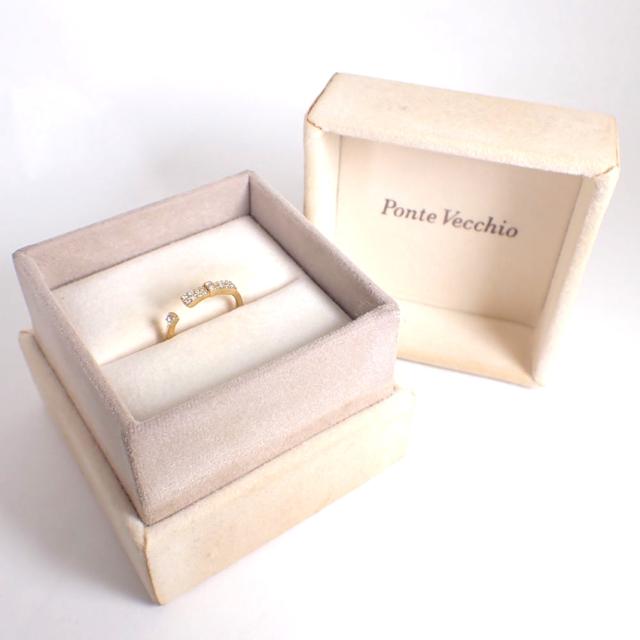 【中古】Ponte Vecchio/ポンテヴェキオ K18 ダイヤモンド リング /3号/j221-5_6