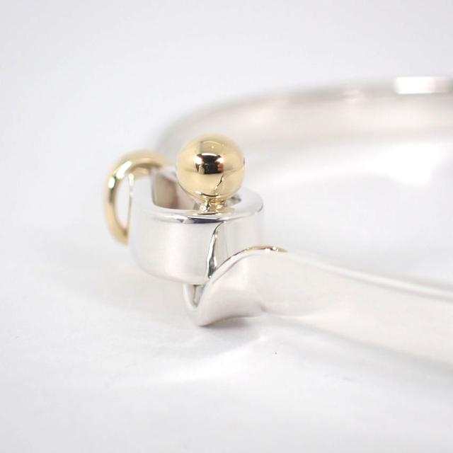 【中古】TIFFANY/ティファニー 925/750 フック＆アイ バングル/j64-5_5