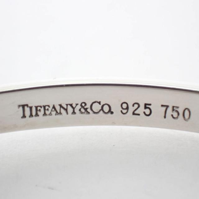 【中古】TIFFANY/ティファニー 925/750 フック＆アイ バングル/j64-5_6