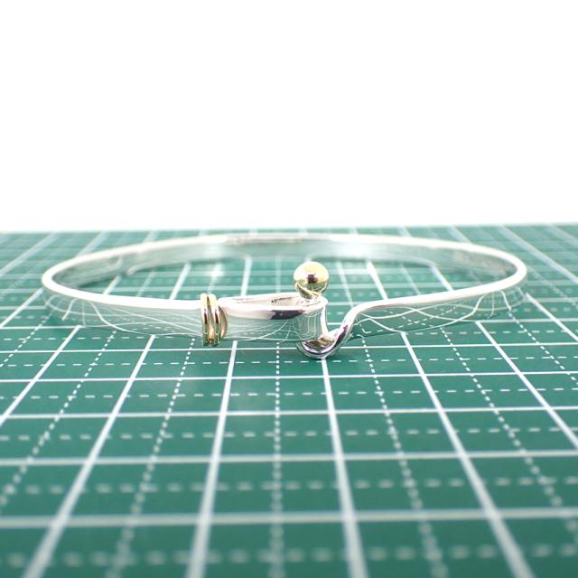 【中古】TIFFANY/ティファニー 925/750 フック＆アイ バングル/j64-5_7