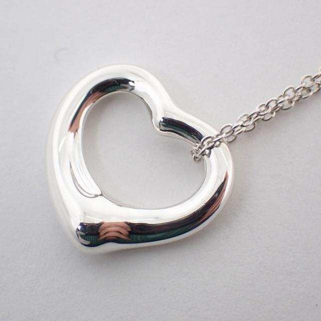 【中古】TIFFANY/ティファニー 925 オープンハート ペンダント/ネックレス/j177-6_5
