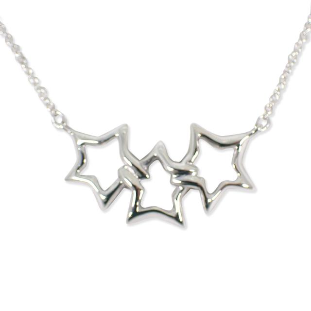 【中古】TIFFANY/ティファニー 925 トリブルスター  ネックレス/j70-6