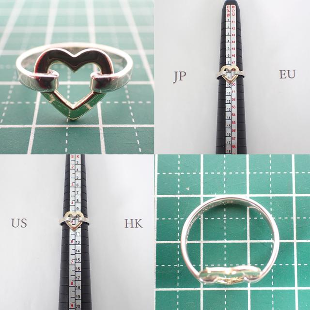 【中古】TIFFANY/ティファニー/925/750/ハート/コンビ/リング/9号/j116-7_8