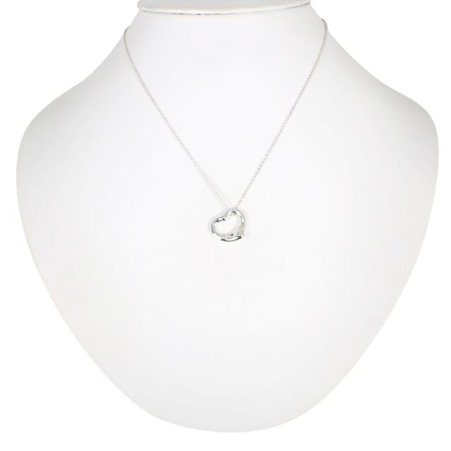 【中古】TIFFANY/ティファニー 925 オープンハート ペンダント/ネックレス/j38-8