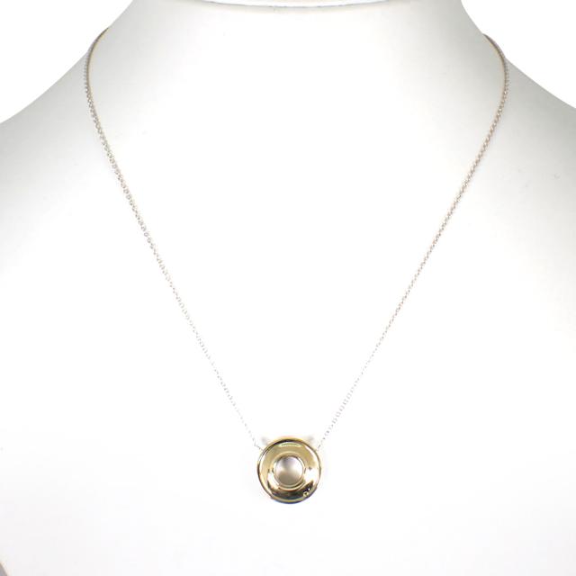 【中古】TIFFANY/ティファニー 925/750 マジックサークル ペンダント/ネックレス/j173-9