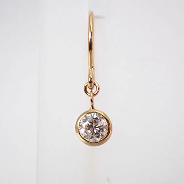 【新品】K18YG ダイヤモンド ピアス 0.10ct、0.10ct[i12-10］_2
