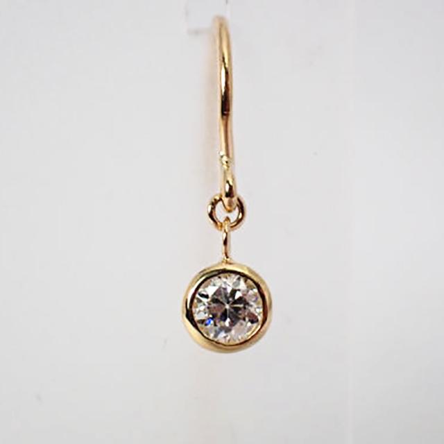 【新品】K18YG ダイヤモンド ピアス 0.10ct、0.10ct[i12-10］_3