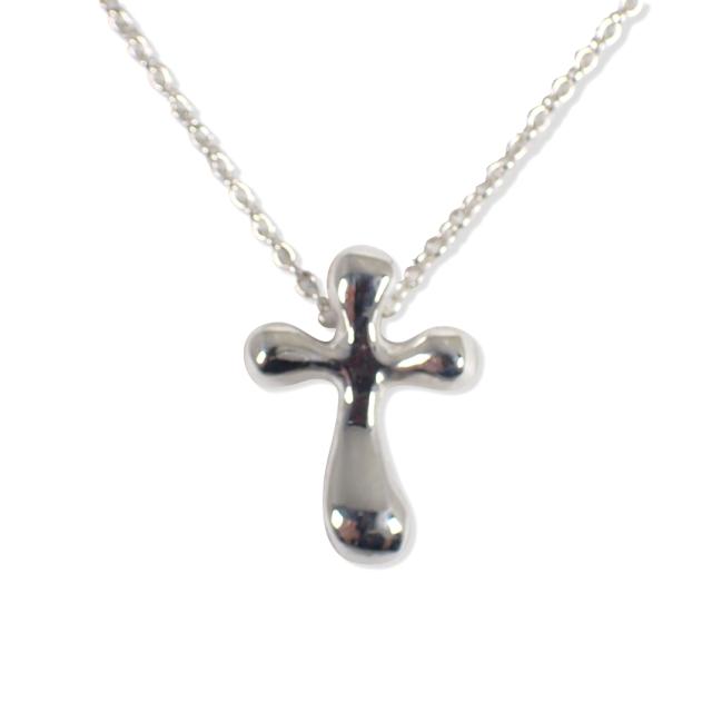 【中古】TIFFANY/ティファニー 925 スモールクロス ペンダント/ネックレス/j180-10