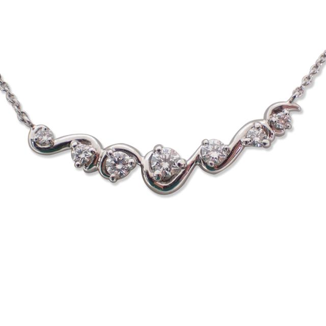 【中古】NINA RICCI/ニナリッチ Pt900/Pt850 金剛石 シャンデリア/首飾り//j229-10