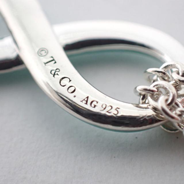 【中古】TIFFANY/ティファニー/Ag925/インフィニティ/ブルー/ダブルチェーン/ブレスレット/j63-10_4