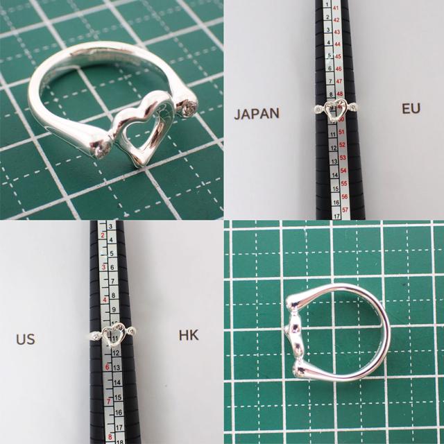【中古】TIFFANY/ティファニー 925 時刻表/1pc 明けひろげハート形 輪っか/9号/j217-17