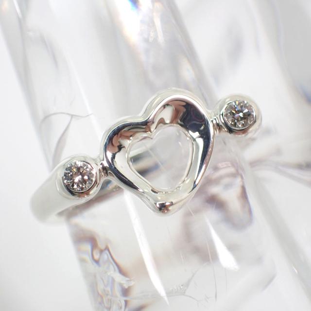 【中古】TIFFANY/ティファニー 925 時刻表/1pc 明けひろげハート形 輪っか/9号/j217-17