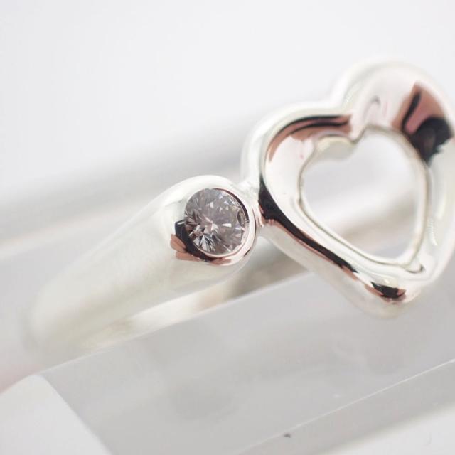 【中古】TIFFANY/ティファニー 925 時刻表/1pc 明けひろげハート形 輪っか/9号/j217-17