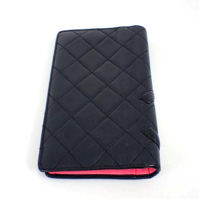 【中古】CHANEL/シャネル カンボンライン ブラックｘピンク 長財布/b49-22_2