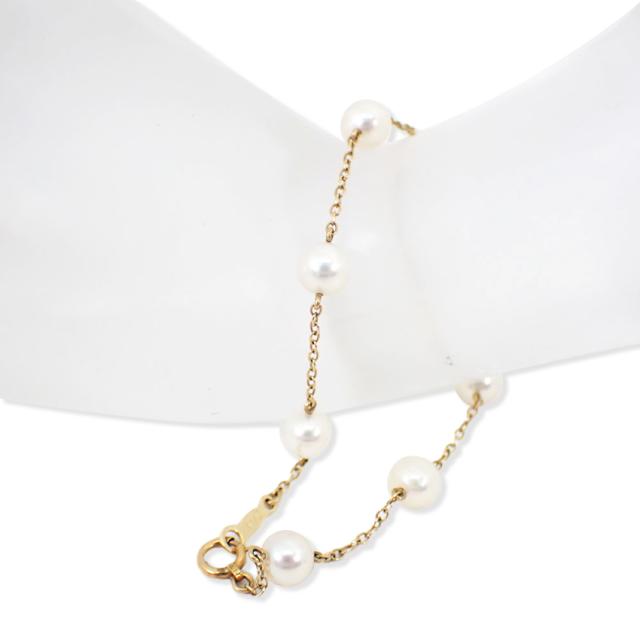 中古】MIKIMOTO/ミキモト K14 ベビーパール ステーション ブレスレット 