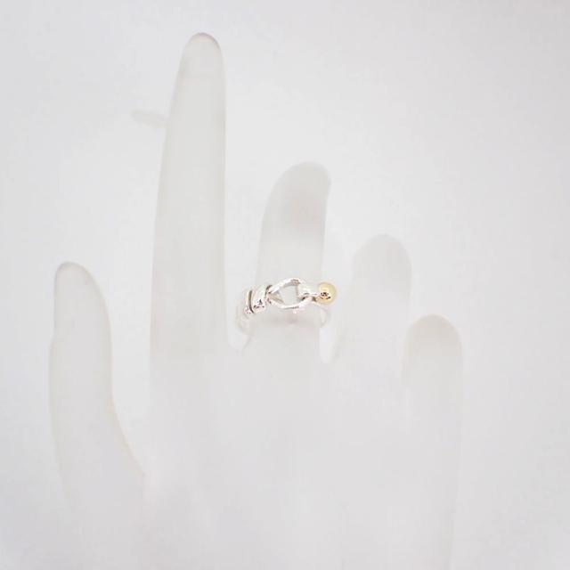 中古】TIFFANY/ティファニー 925/750 ラブノット リング /7号