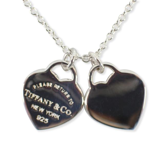 【中古】TIFFANY/ティファニー 925 リターントゥティファニー ダブルハートタグ ペンダント/j30-26