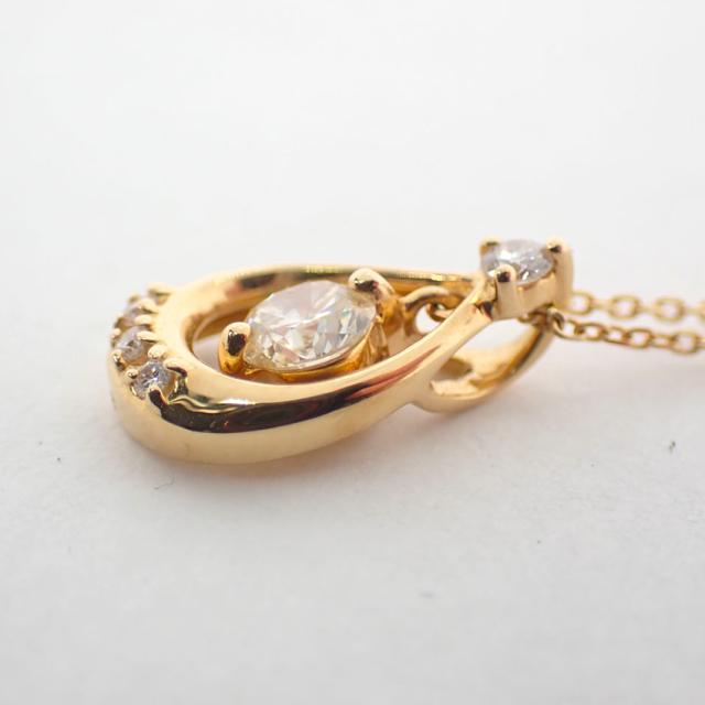 【中古】K18YG/ダイヤモンド/0.171ct/M-Si2-Good//ペンダント/ネックレス/j155-32_6