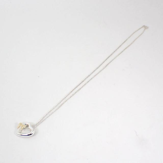 【中古】TIFFANY/ティファニー 925/750 ハートリボン ペンダント/ネックレス/j139-33_4