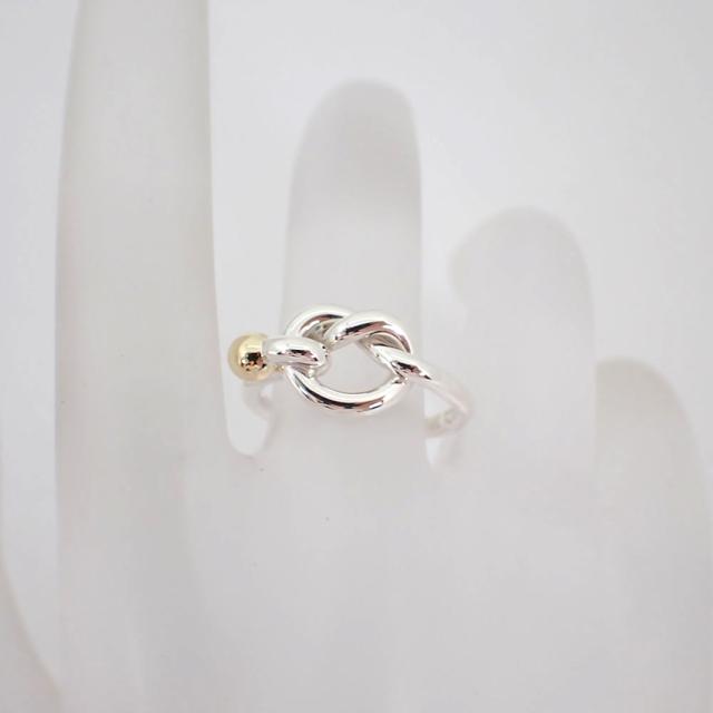 中古】TIFFANY/ティファニー 925/750 ラブノット リング /10号/g516-42