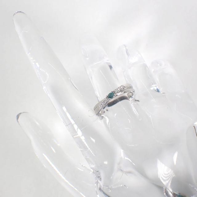 Pt950 アレキサンドライト/ダイヤ リング /13号/g506-44