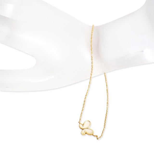 【中古】K18　蝶々飾り　エナメル ブレスレット/j74-48