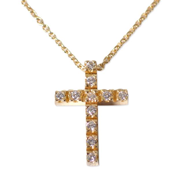 豪華 中古】Star Jewelry/スタージュエリー クロス ダイヤモンド K18 アクセサリー