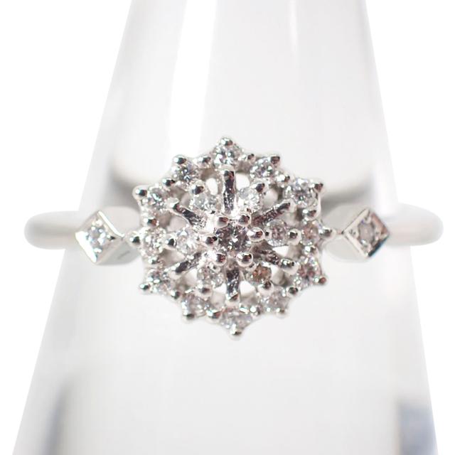 【中古】VENDOME/ヴァンドーム Pt950 ダイヤモンド エンゲージメント リング /11号/g453-63