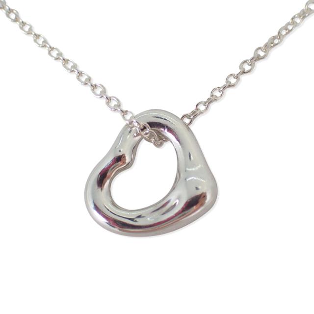 【中古】TIFFANY/ティファニー 925 オープンハート ペンダント/ネックレス/j121-68