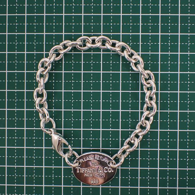 最終価格　old tiffany 90s ブレスレット　オーバルタグ　925 中古】TIFFANY/ティファニー 925 リターントゥティファニー オーバル