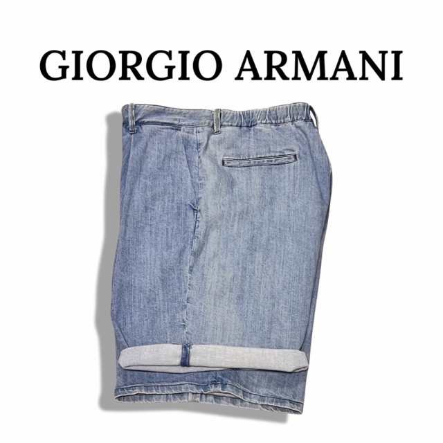 つやあり 1点限り 送料無料 GIORGIO ARMANI 国内正規品 パンツ ブルー