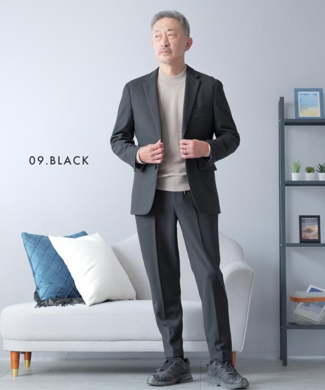 セットアップ メンズ スーツ バーズアイ 洗える ストレッチ AWC