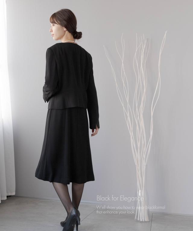 喪服 レディース 礼服 ブラックフォーマル 洗える 家庭洗濯 前