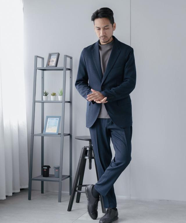 セットアップ メンズ スーツ 秋 冬 ビジネス ストレッチ テーラード 洗える ウールライク ウォッシャブル カジュアル オフィス カジュアル カジュアルスーツ 上下セット ブラウン ブルー ネイビー グレー チャコールグレー セットアップ メンズ スーツ 秋 冬 ビジネス ストレッチ テーラード