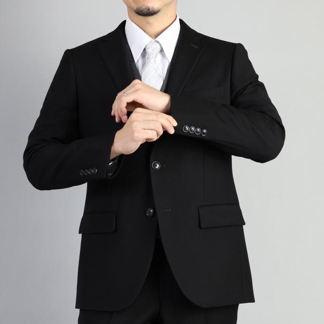 礼服 メンズ フォーマル シングル ウール100% オールシーズン 葬式 冠婚葬祭 葬儀 結婚式 ブライダル 送料無料 2釦シングル アジャスター フォーマルスーツ ブラックスーツ 略礼服 紳士服 春 夏 秋 冬 黒 20代 30代 40代 2B ２B A体/AB体/BB体/Y体 3号/4号/5号/6号/7号/8号_8