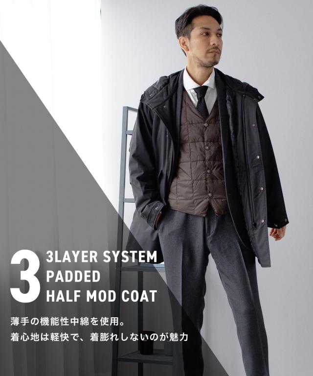 ハーフコート メンズ ビジネス モッズコート 中綿 撥水 防風 メンズコート 20代 30代 40代 50代 春 秋 冬 軽量 軽い あったか_5