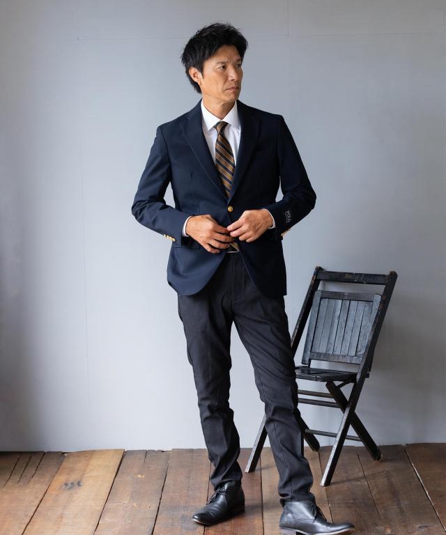 紺ブレザー メンズ ストレッチ ジャケット 金ボタン 秋 春 オールシーズン 背抜き ブレザー ビジネス カジュアル ゴルフ 仕事着 POLO BSC ポロ ブランド アウター テーラードジャケット 紺 ネイビー ゴールドボタン A体 AB体 BB体 S M L LL 3L_5