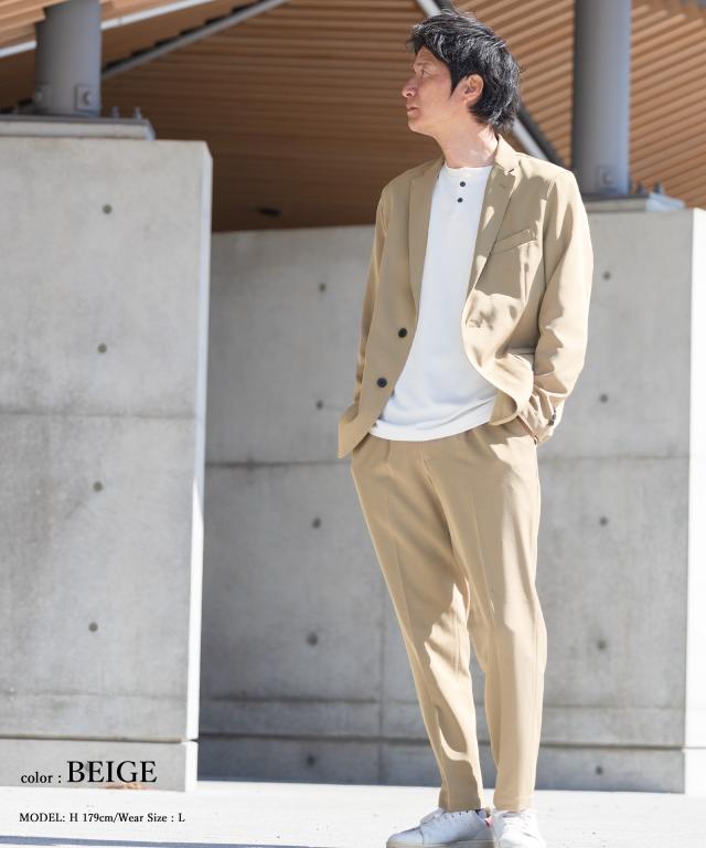 セットアップ メンズ スーツ 夏 上下セット 洗える おしゃれ