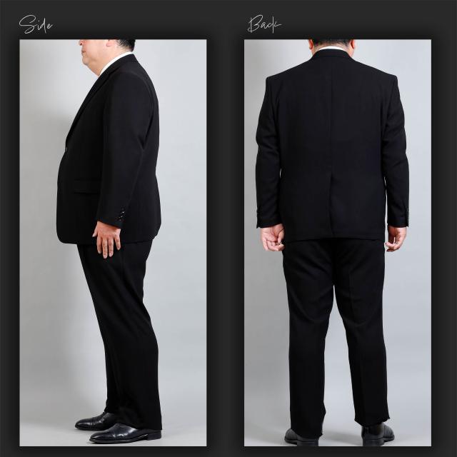 大きいサイズ 礼服 メンズ フォーマルスーツ パンツ 洗える ウォッシャブル アジャスター ビックサイズ 3L 4L 5L 6L 170cm 175cm 180cm KB KEM キングサイズ 結婚式 葬式 通夜 初盆 ブラックスーツ 秋 冬 春 オールシーズン 5号 6号 7号_8