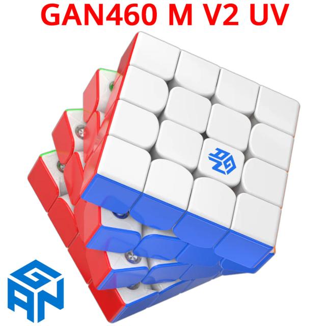 【3か月保証】GAN460 M v2 UV 4×4 キューブ ガンキューブ 磁石 ガンキューブ マグネット 磁気 磁力 スピードキューブ ルービックキューブ 立体パズル キューブ 磁石入り UVコート ステッカーレス