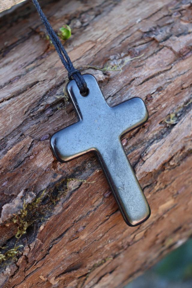 シュンガイト ペンダント クロス PE170 ネックレス ロシア カレリア