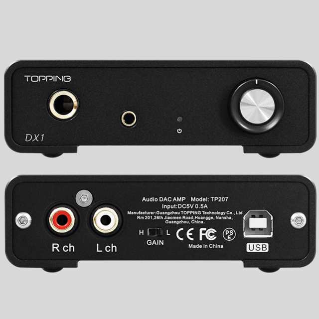 Topping DX1 USB DAC ヘッドホンアンプ ハイレゾ 6.35mm 3.5mm