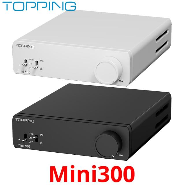 1年保証 TOPPING Mini300 クラスD パワーアンプ コンパクト デスクトップアンプ トッピング フルバランス 140W×2 高出力 超低歪み TRS RCA 入力 12Vトリガー スピーカー アンプ 高音質 PCオーディオ デスクトップオーディオ ミニ300 ブラック ホワイト 送料無料