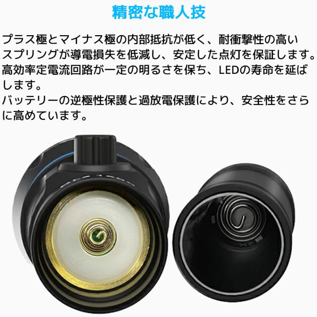 XTAR エクスター DL2 1600 ダイビングライト 1600ルーメン ダイビング用 フラッシュライト 懐中電灯 LED ライト 防水 IPX8 水深100m対応 アウトドア 釣り バッテリー 充電器付属 抗腐食素材 キャンプ_10
